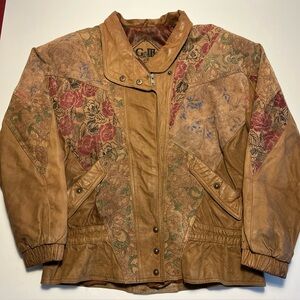 Vintage G3 Patchwork Leather Jacket Women’s Medium 100% Genuine Leather